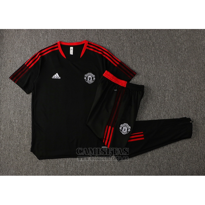 Chandal del Manchester United Manga Corta 2021-2022 Negro